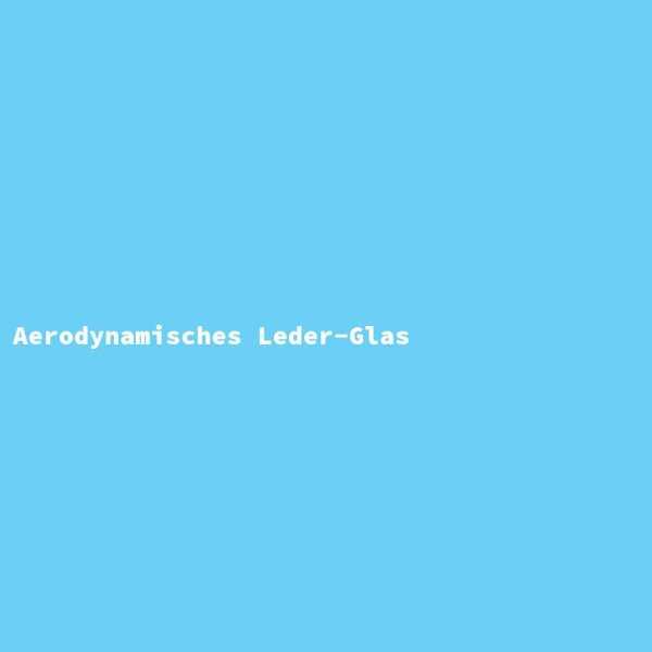Aerodynamisches Leder-Glas