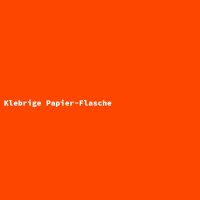 Klebrige Papier-Flasche